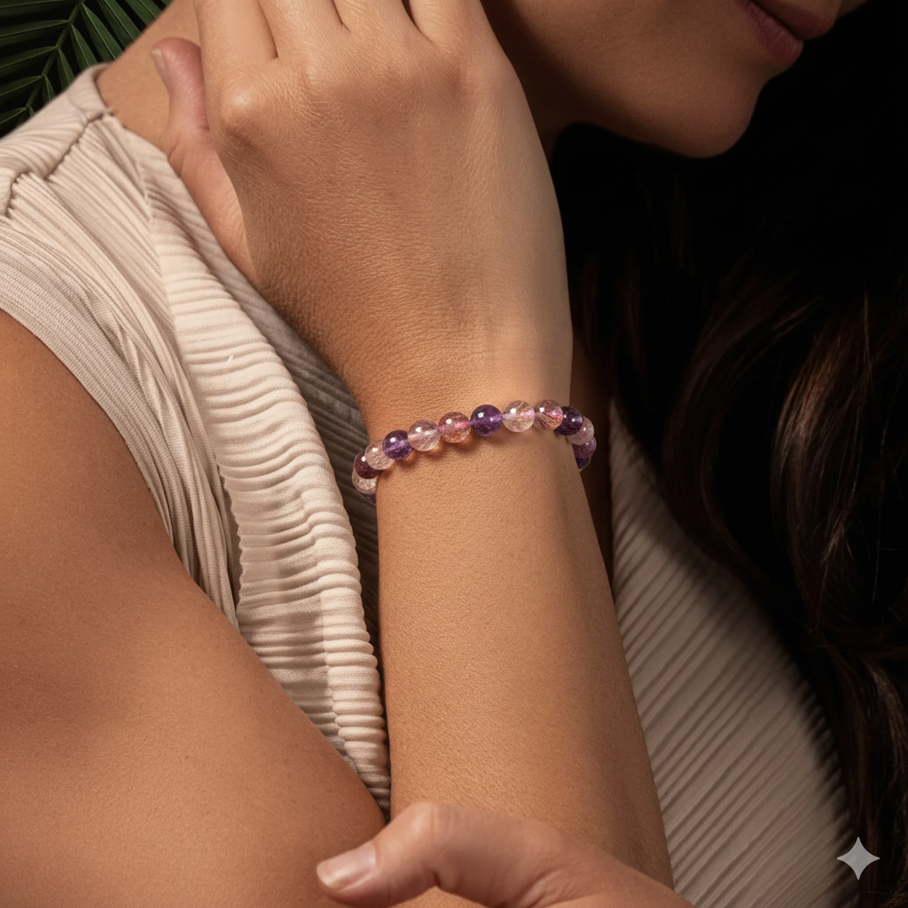Kalyana Aura Natural Amethyst Multi-Color Bracelet Women