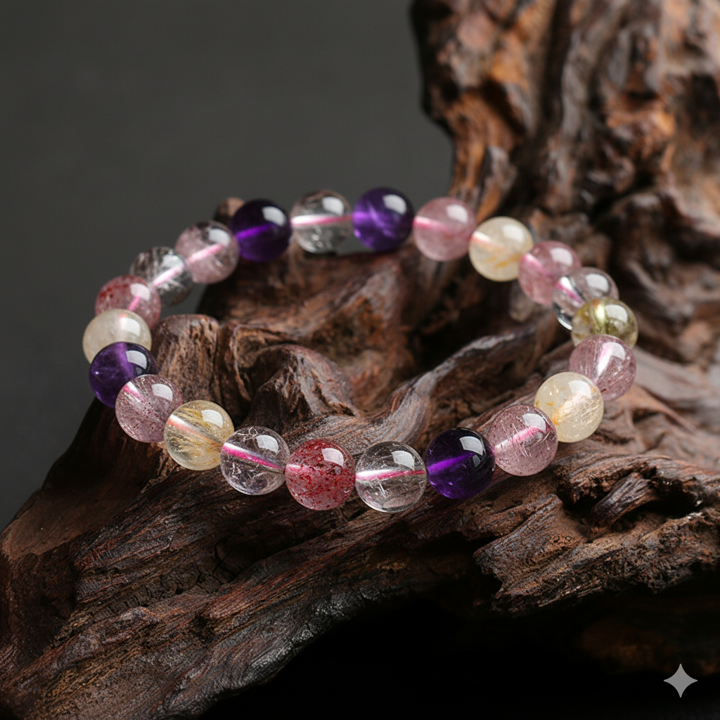 Kalyana Aura Natural Amethyst Multi-Color Bracelet Women
