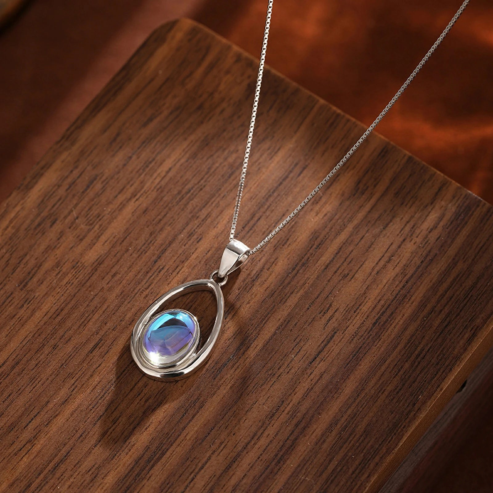 Kalyana Aura Moonstone Pendant Healing Necklace For Women