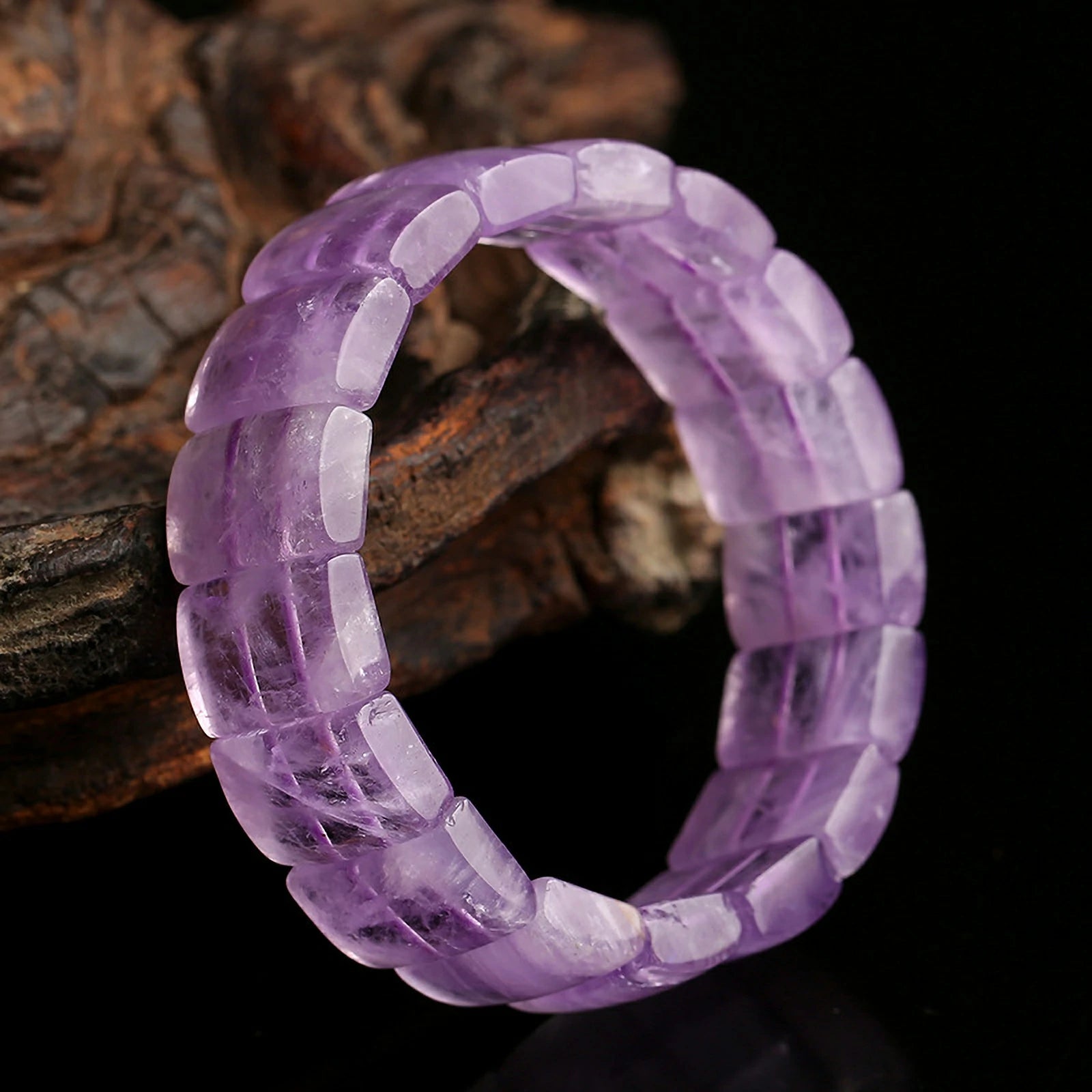 Kalyana Aura Natural Amethyst Lavender Crystal Bracelet