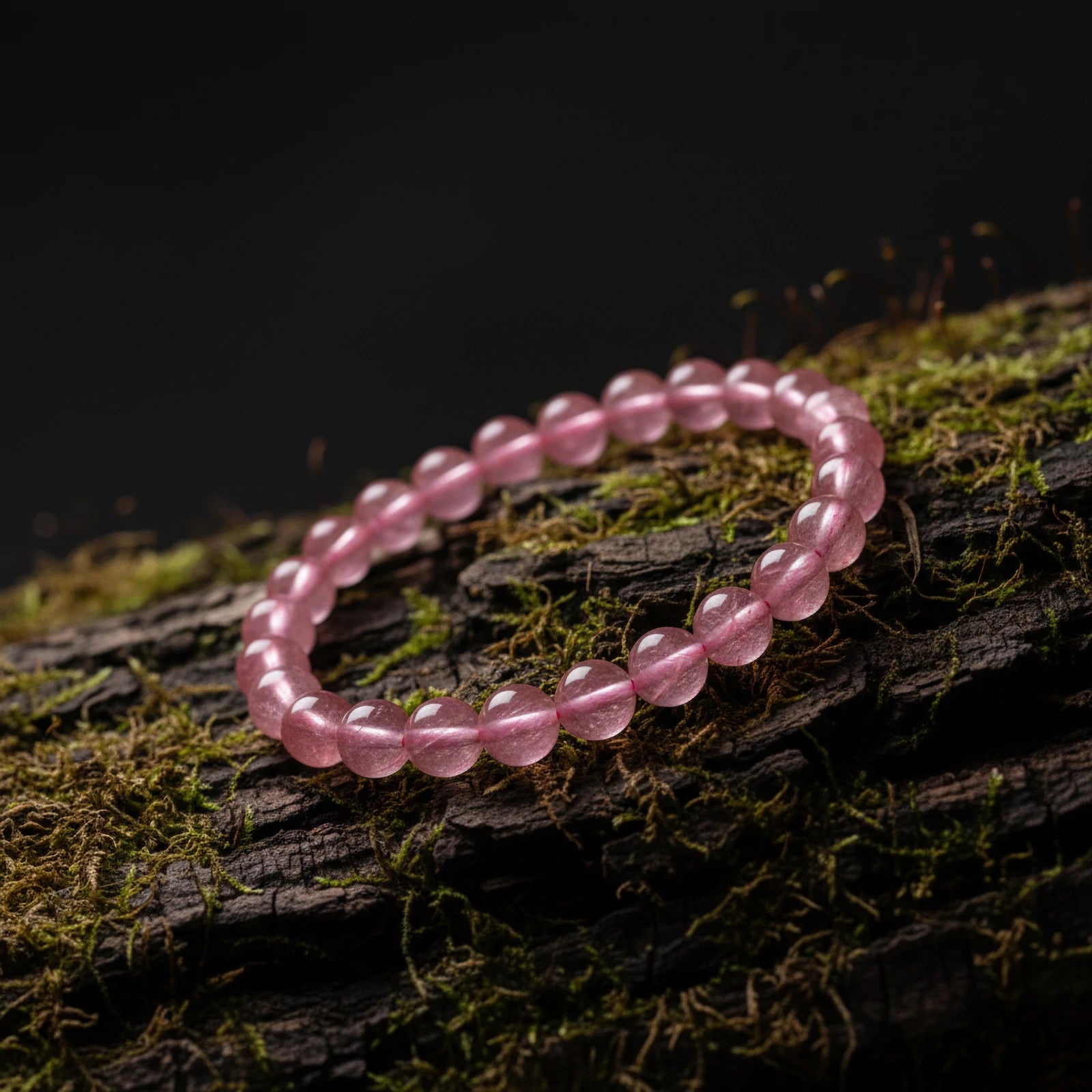 Kalyana Aura Natural Strawberry Quartz Bracelet Women