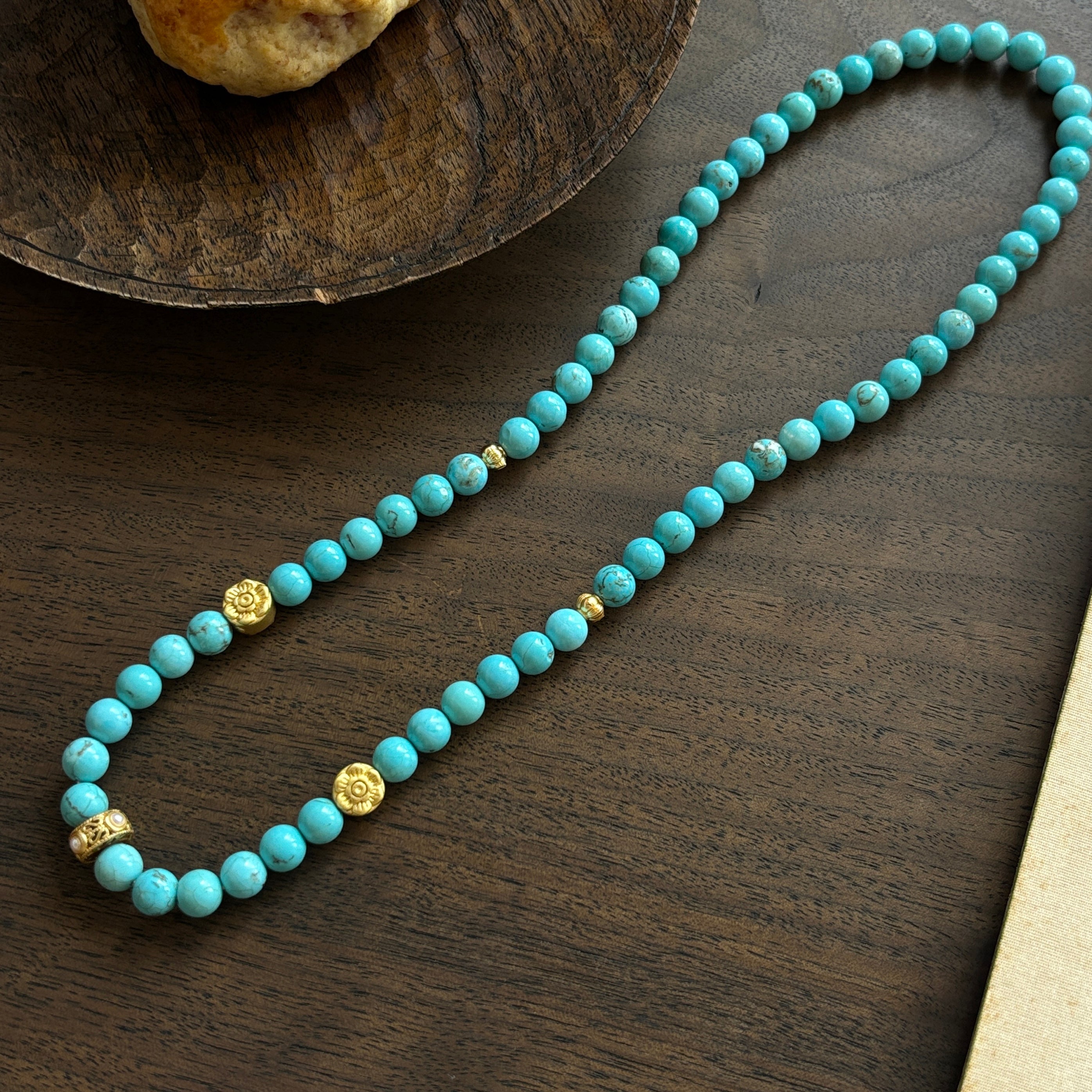 Kalyana Aura Original Natural Turquoise Elegant Necklace