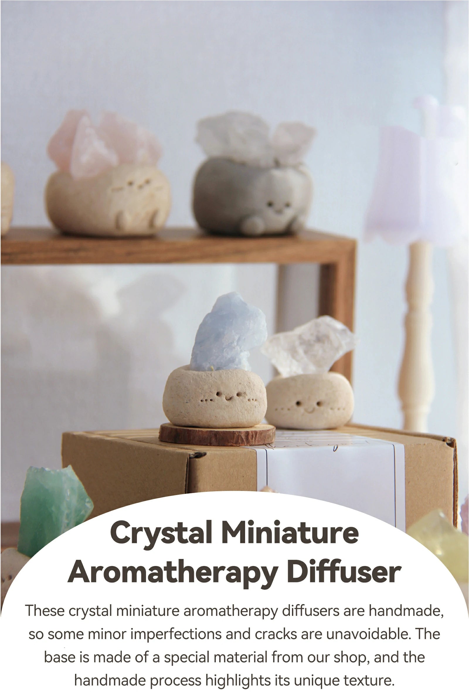 Kalyana Aura Handmade Miniature Crystal Ornament Healing Ornament Scented Crystal Gift