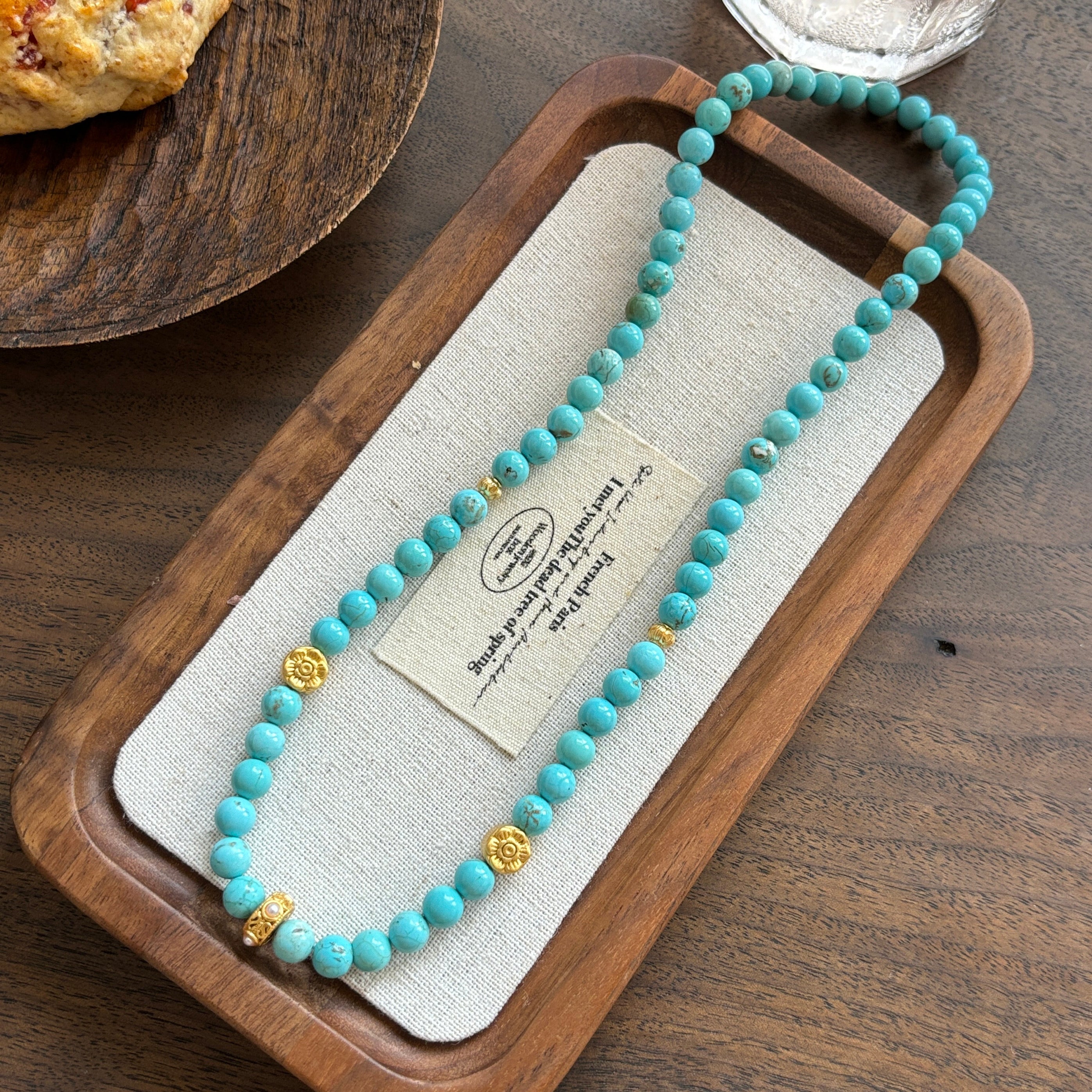 Kalyana Aura Original Natural Turquoise Elegant Necklace