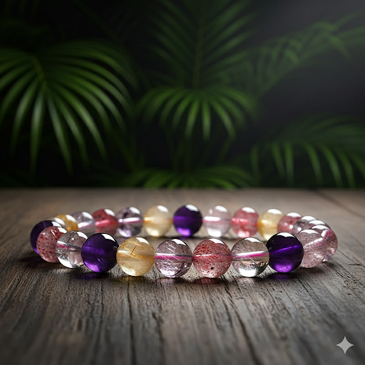 Kalyana Aura Natural Amethyst Multi-Color Bracelet Women