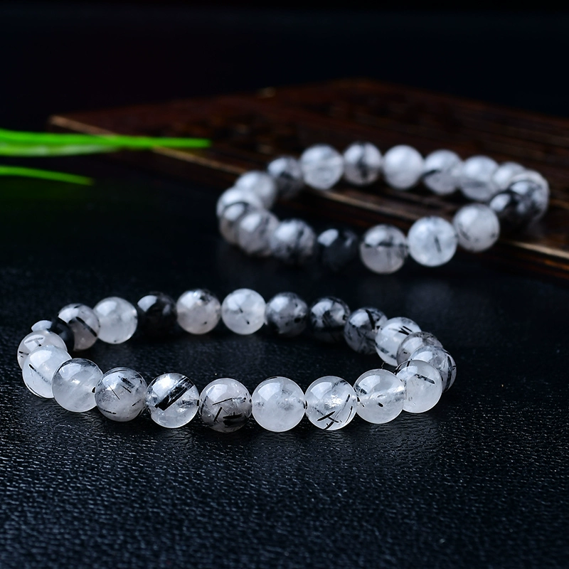 Kalyana Aura Natural Black Rutilated Crystal Personalized Bracelet