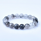 Kalyana Aura Natural Black Rutilated Crystal Personalized Bracelet