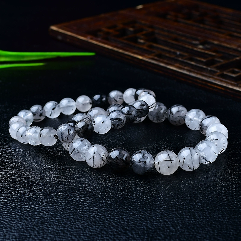 Kalyana Aura Natural Black Rutilated Crystal Personalized Bracelet