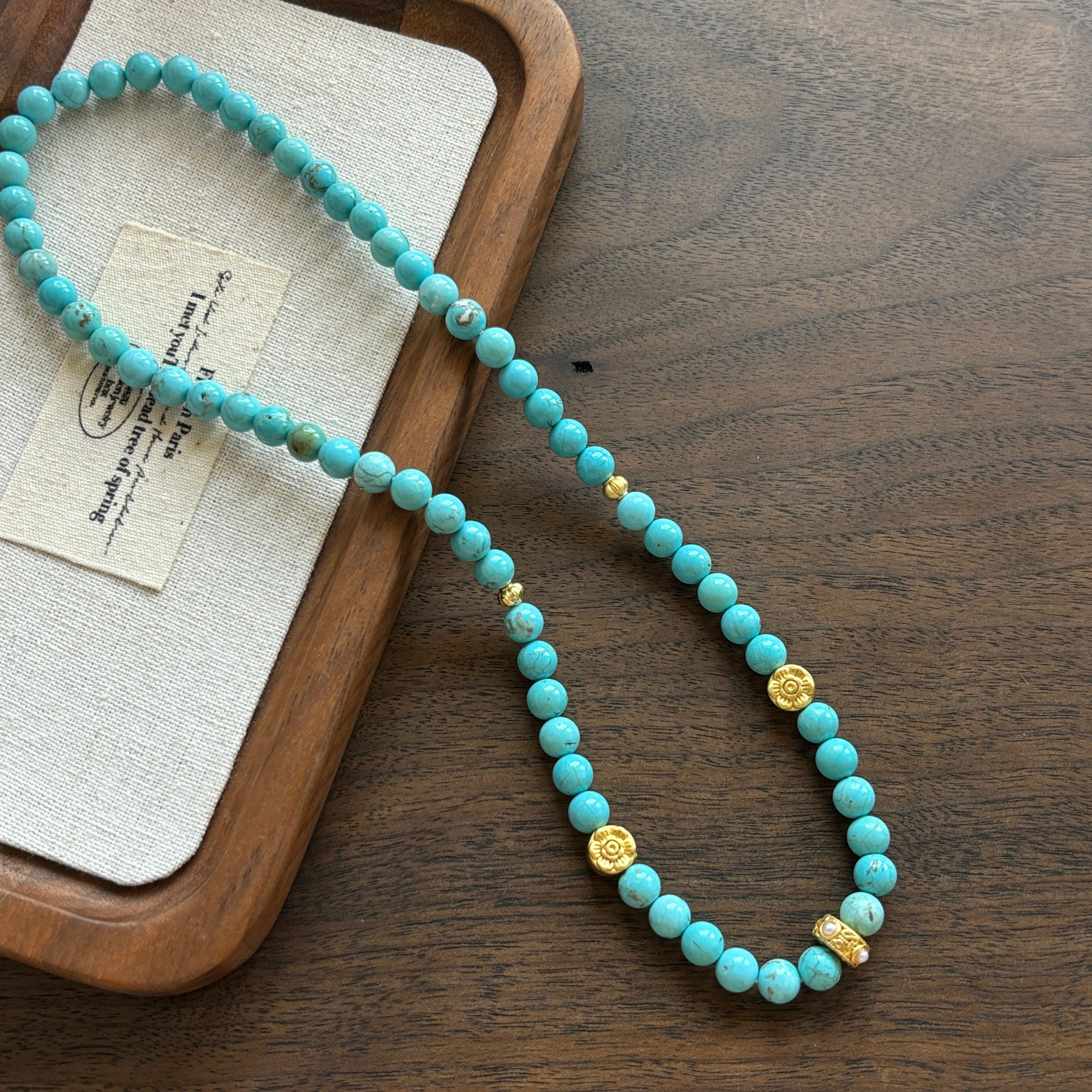 Kalyana Aura Original Natural Turquoise Elegant Necklace