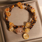 Kalyana Aura Natural Yellow Tower Crystal Energy Gemstone Bracelet