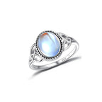 Kalyana Aura Sterling Silver Moonstone Ring Women