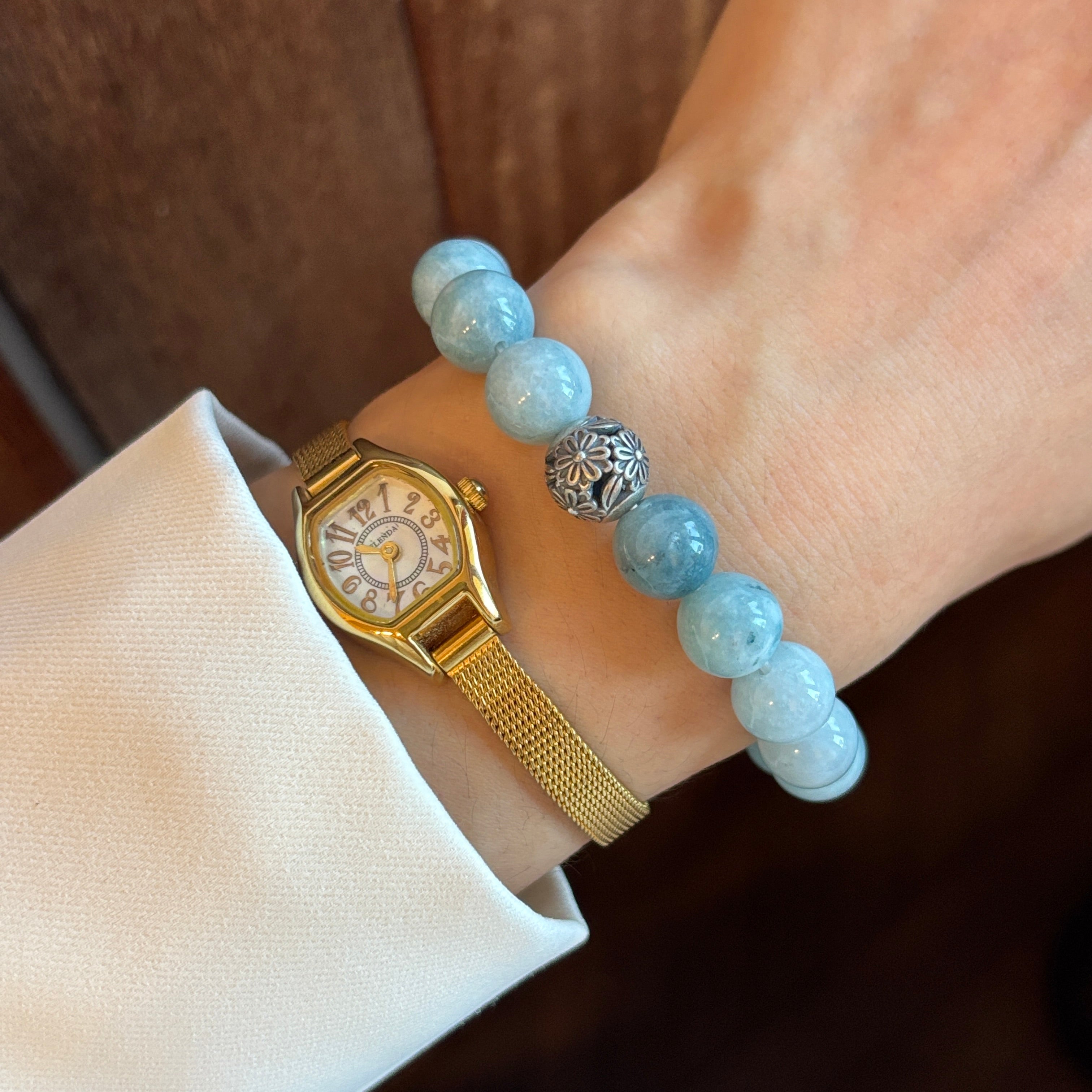 Kalyana Aura Original Blue Natural Stone Beaded Bracelet