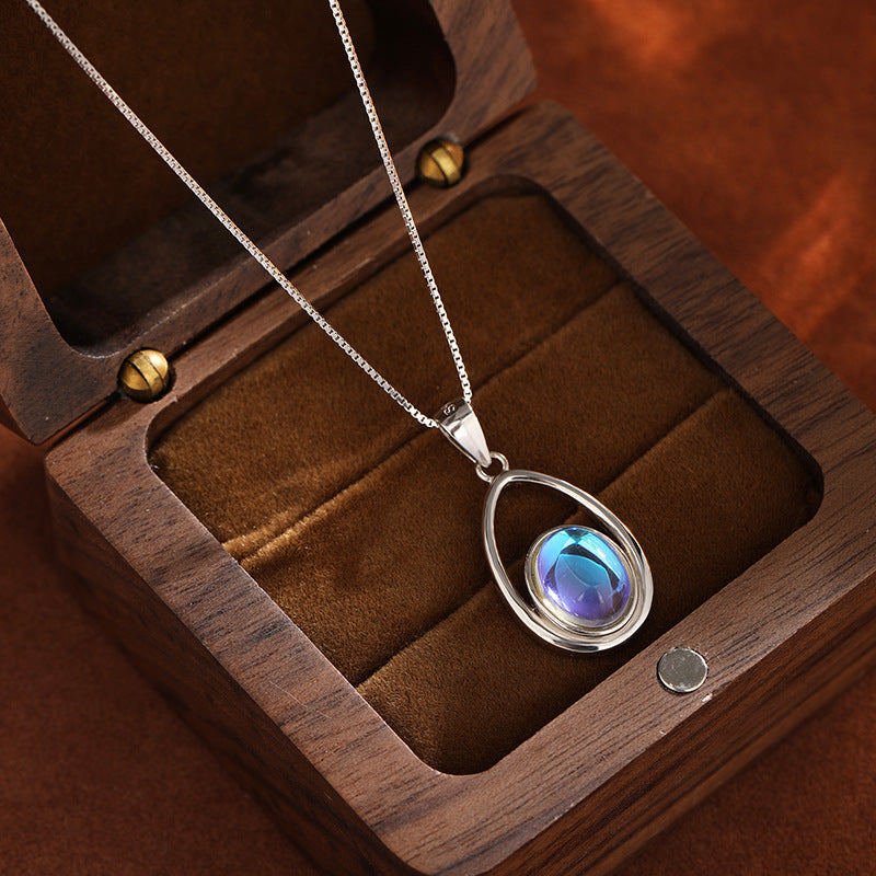 Kalyana Aura Moonstone Pendant Healing Necklace For Women
