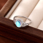 Kalyana Aura Sterling Silver Moonstone Ring Women