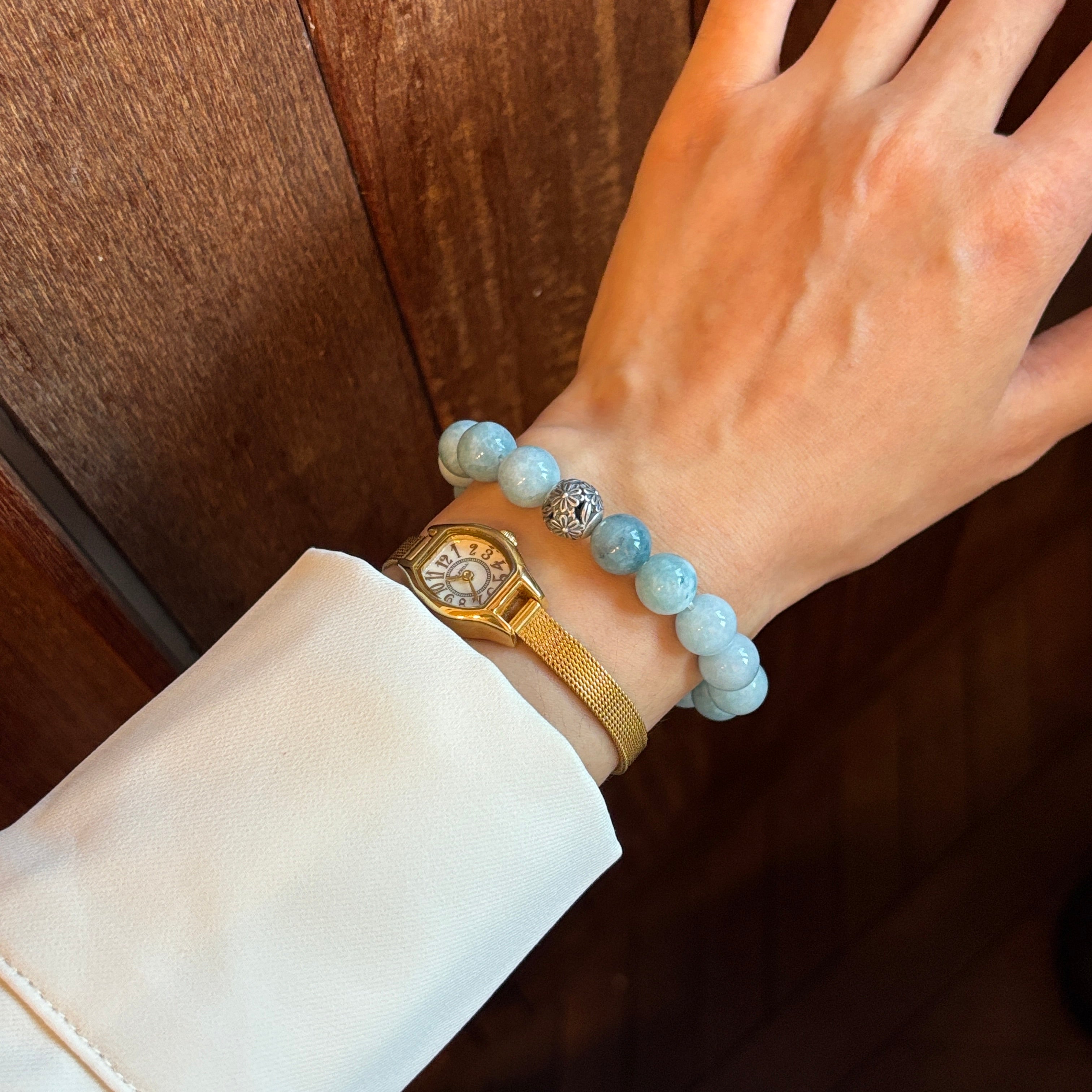 Kalyana Aura Original Blue Natural Stone Beaded Bracelet