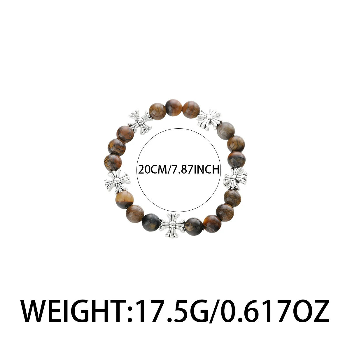 Kalyana Aura Tiger Eye Cross Bracelet