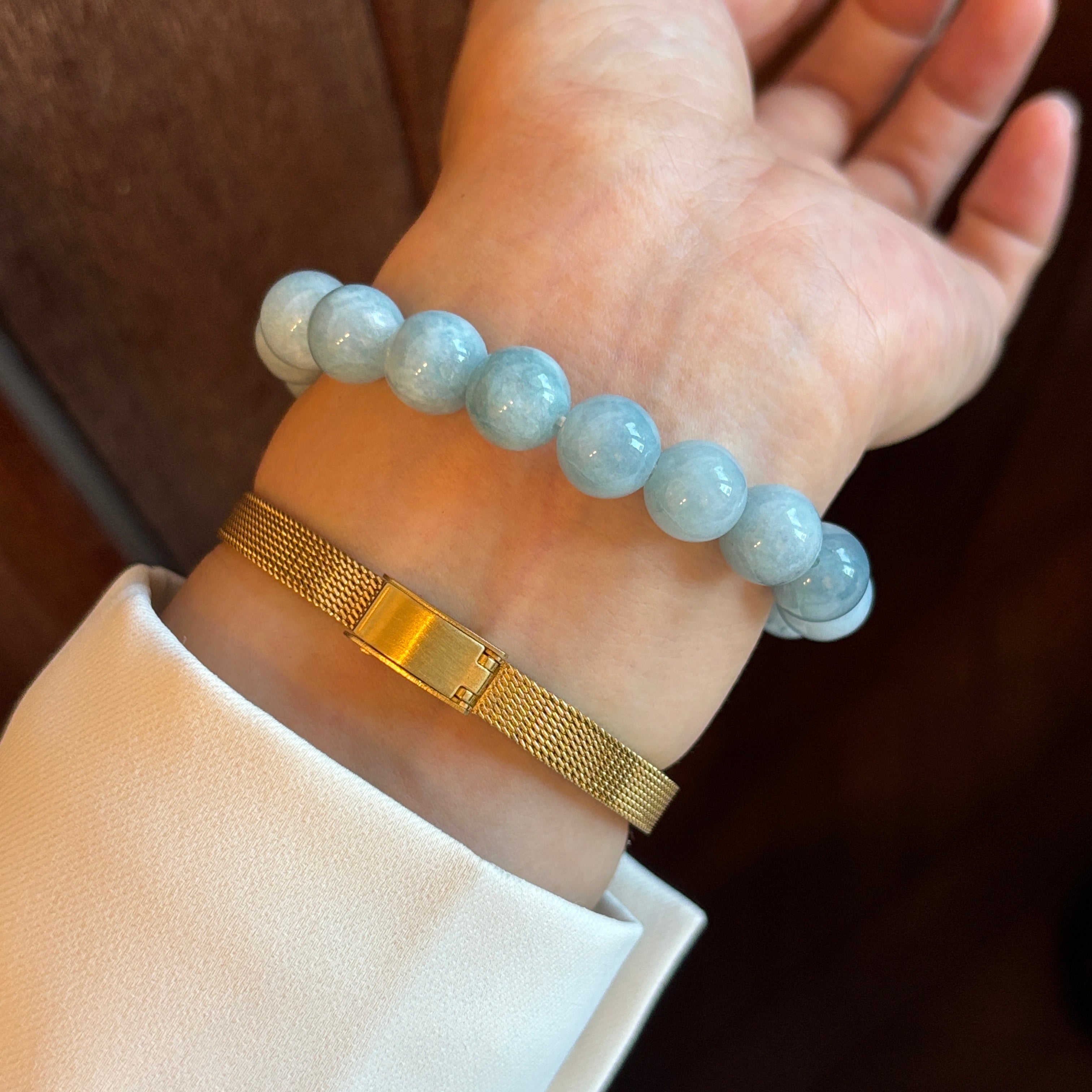 Kalyana Aura Original Blue Natural Stone Beaded Bracelet