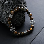 Kalyana Aura Tiger Eye Cross Bracelet