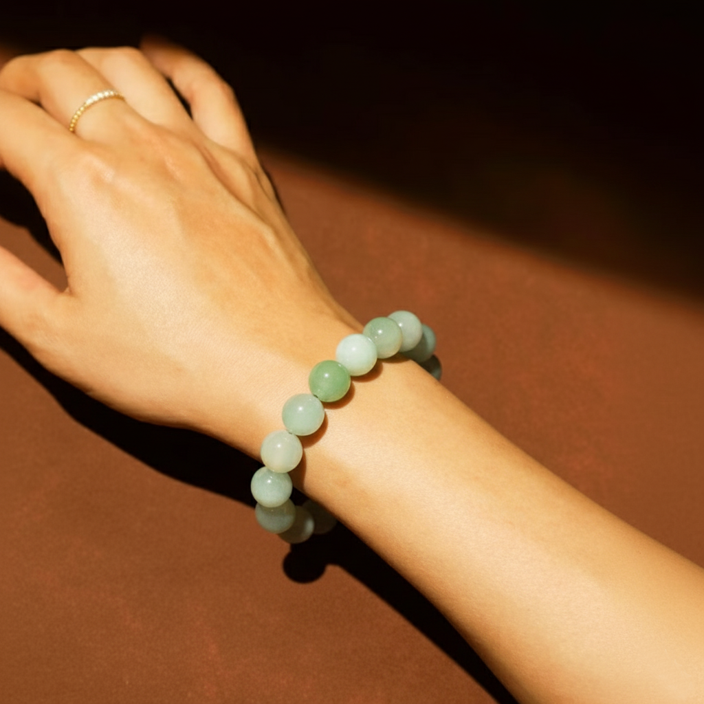 Kalyana Aura Natural Apple Agate Bracelet