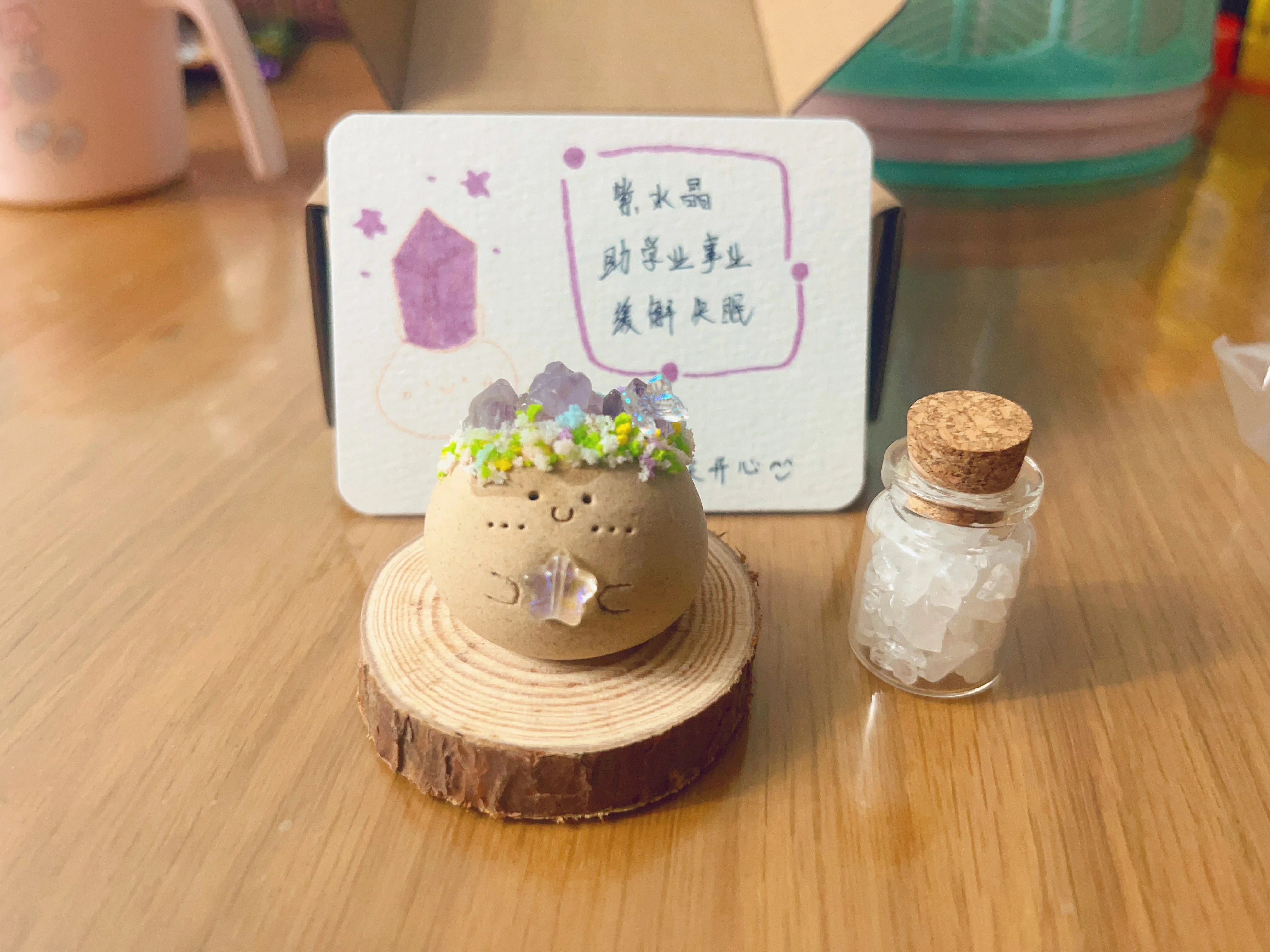 Kalyana Aura Handmade Miniature Crystal Ornament Healing Ornament Scented Crystal Gift