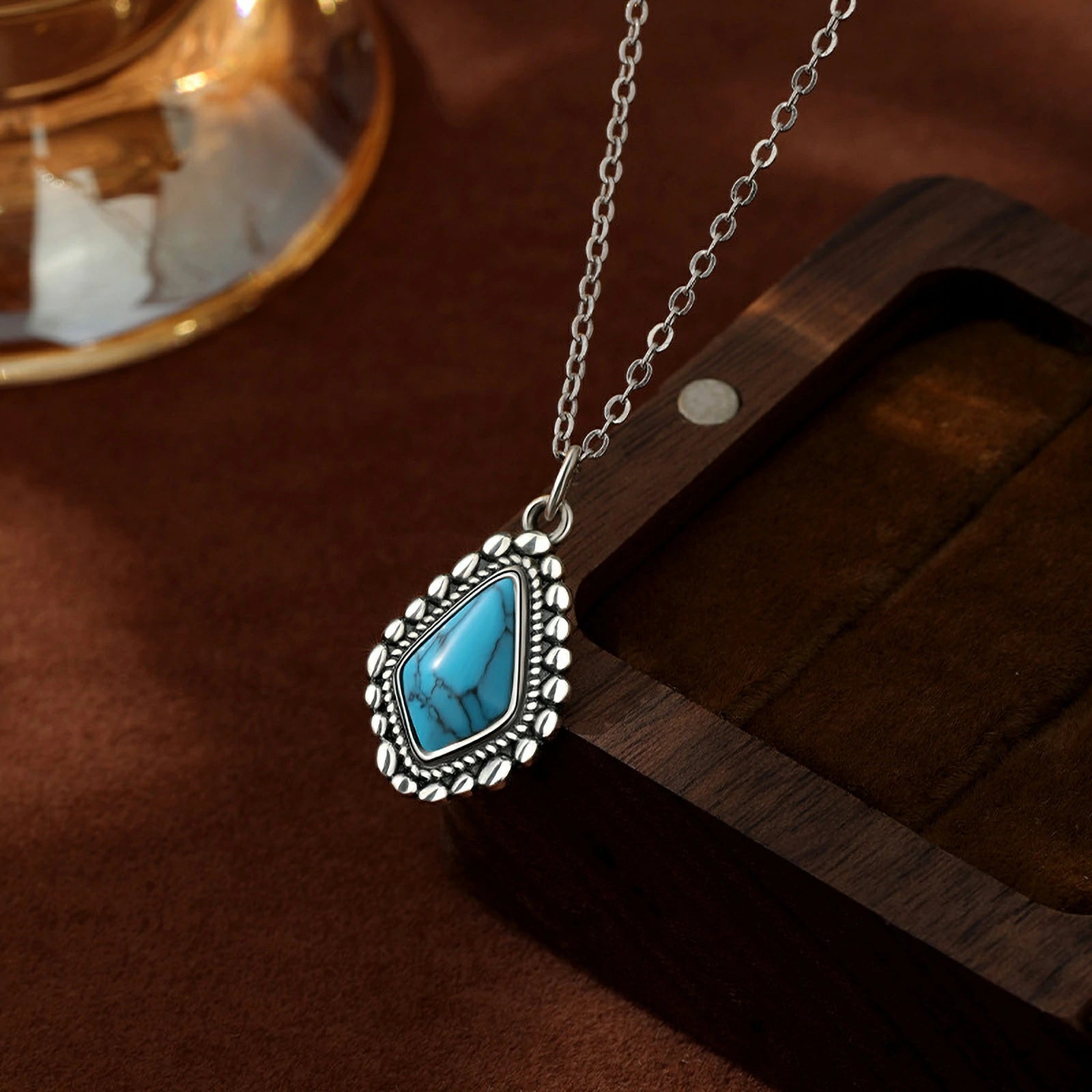 Kalyana Aura Moonstone Healing Necklace with Diamond Pendant Women