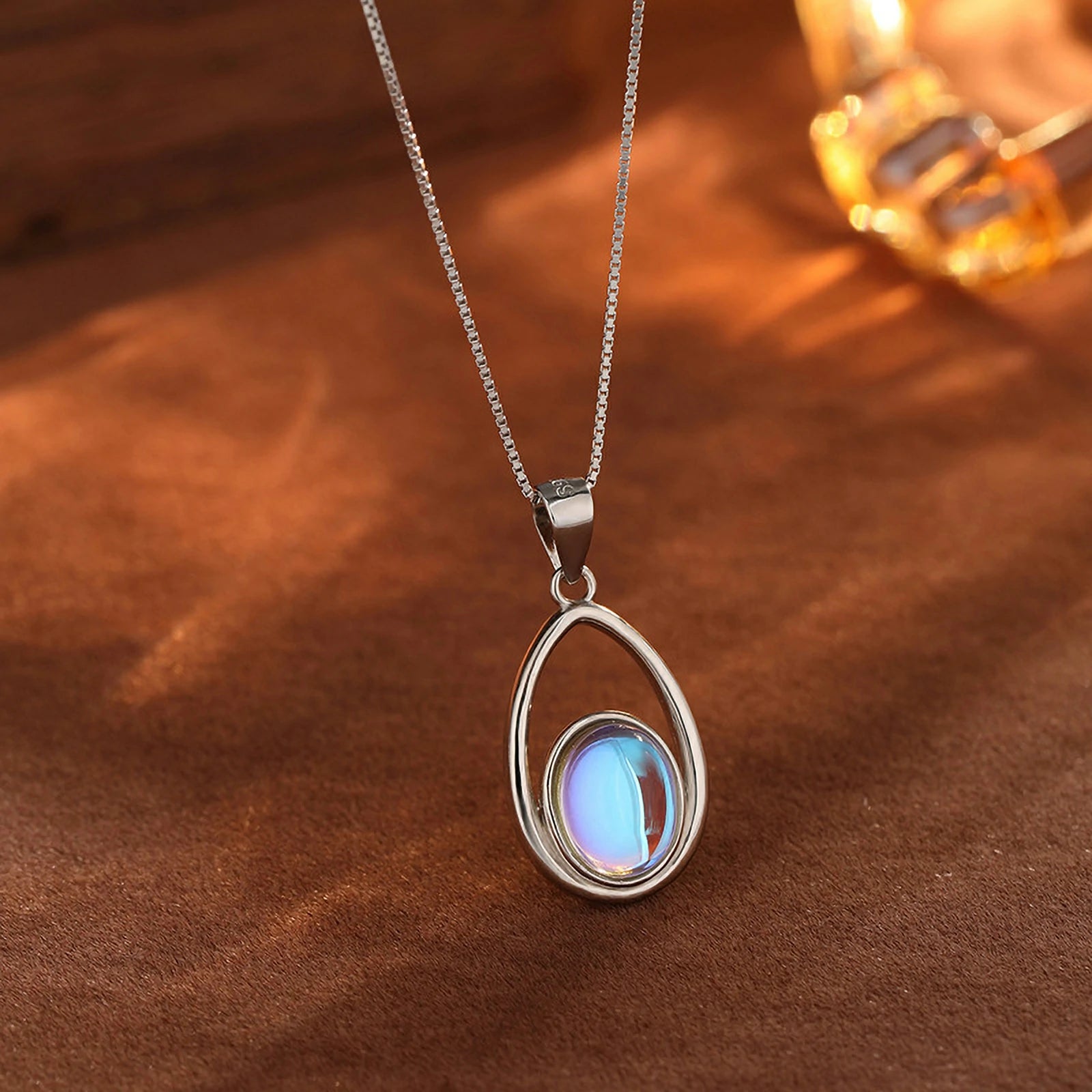 Kalyana Aura Moonstone Pendant Healing Necklace For Women