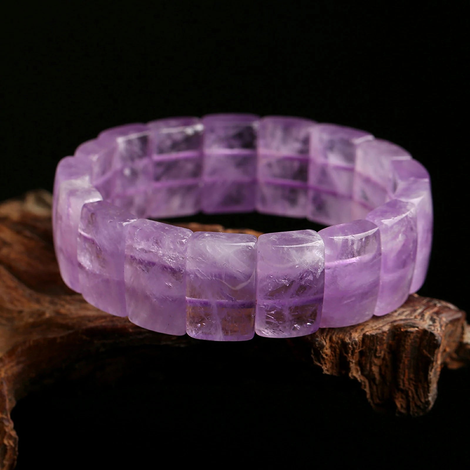 Kalyana Aura Natural Amethyst Lavender Crystal Bracelet
