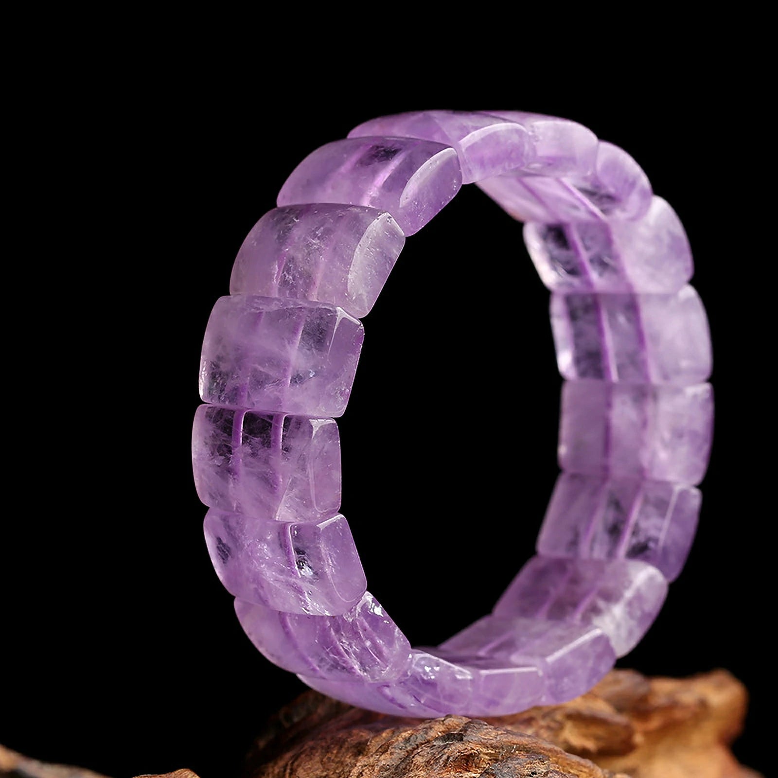 Kalyana Aura Natural Amethyst Lavender Crystal Bracelet