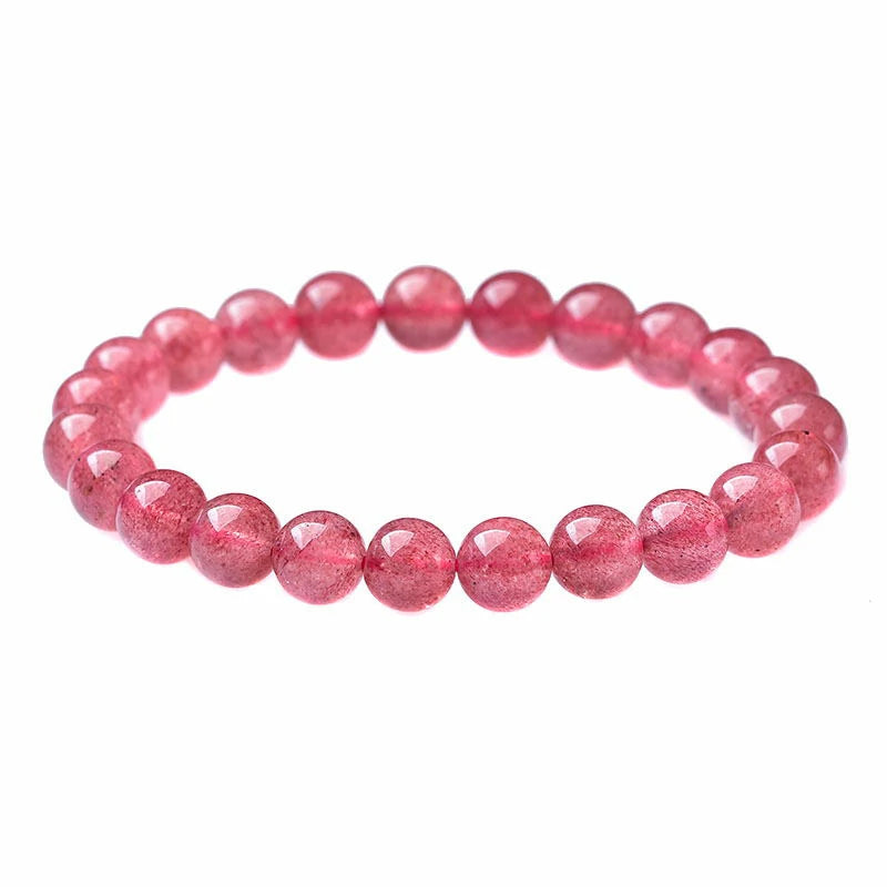 Kalyana Aura Natural Strawberry Quartz Bracelet Women