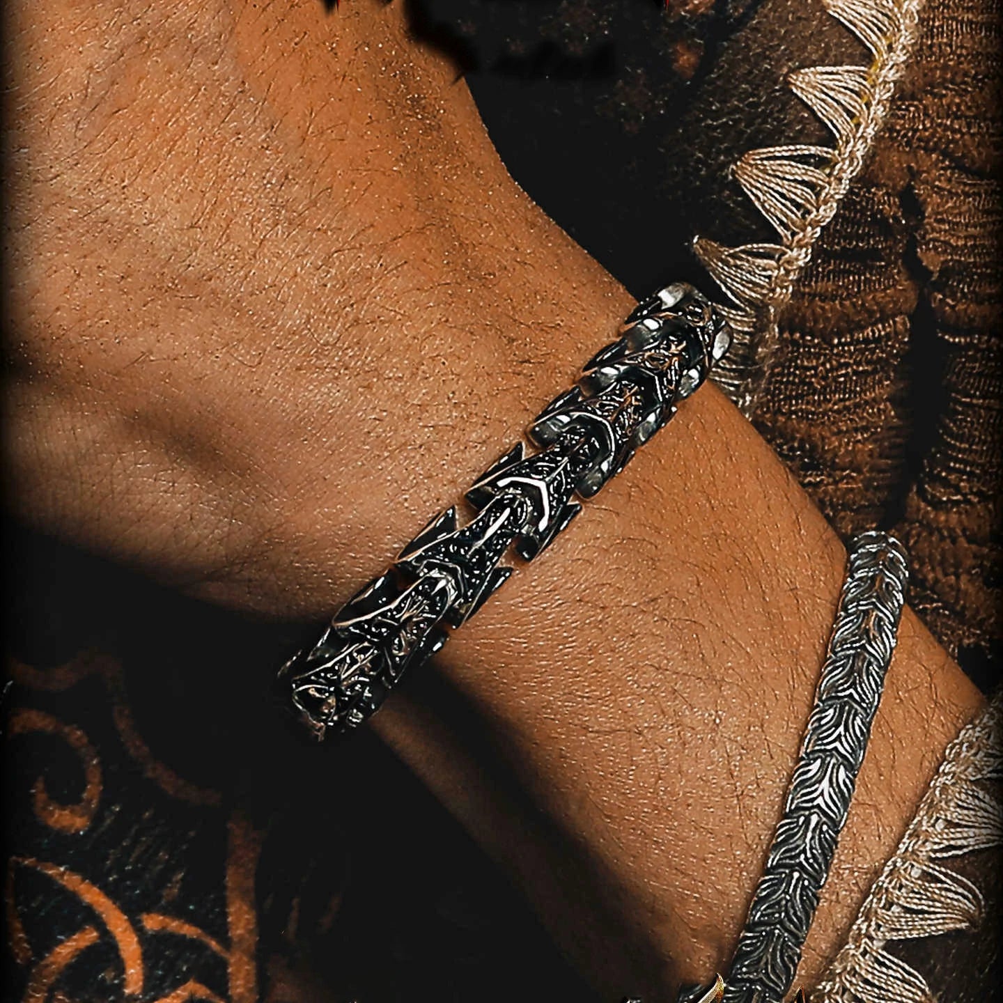 Kalyana Aura Vintage 316L Titanium Steel Bracelet Men