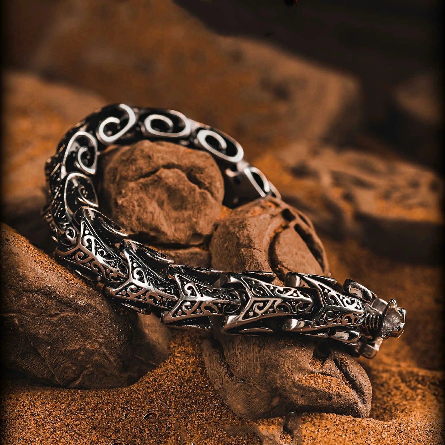 Kalyana Aura Vintage 316L Titanium Steel Bracelet Men