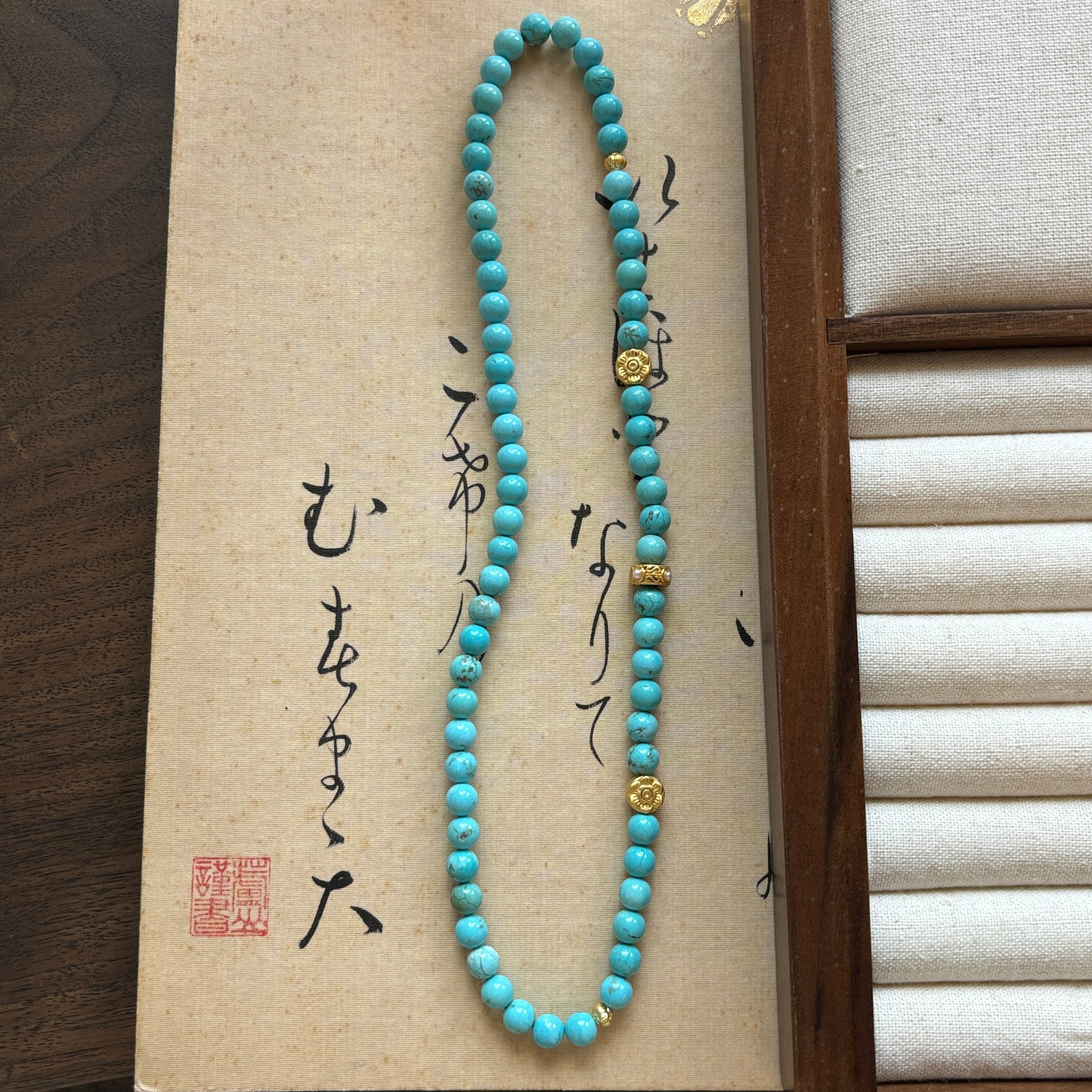 Kalyana Aura Original Natural Turquoise Elegant Necklace